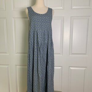 Vintage Laura Ashley blue-gray pinafore, US6